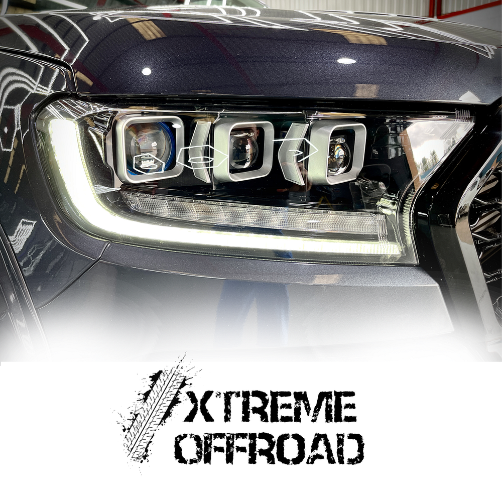 Xtreme Off-Road Bugatti Style Tri LED lights For Ford Ranger 2016 - 2019 PX2