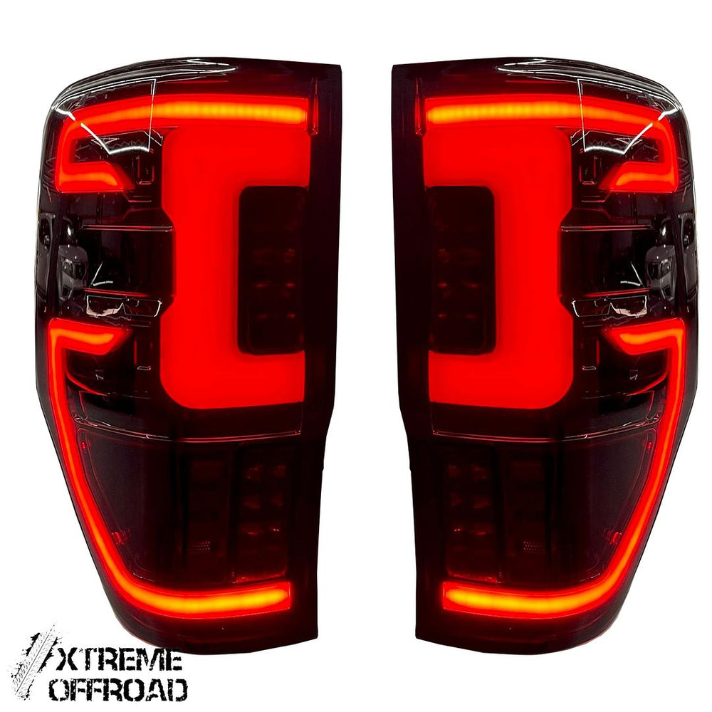 F150 Style LED Smoked Rear Tail Lights for Ford Ranger T6 2012-2015 PX1