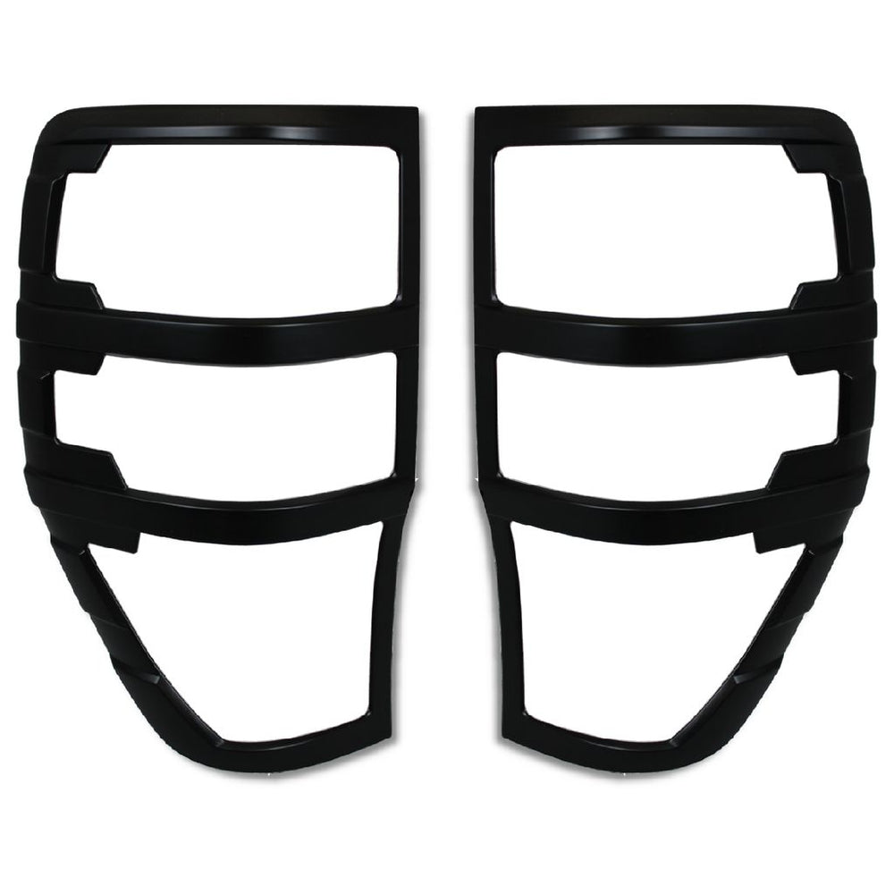 MATTE BLACK Front & Rear Light Cover Trims for Ford Ranger T6 PX2, PX3 2016+