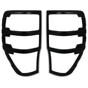 MATTE BLACK Front & Rear Light Cover Trims for Ford Ranger T6 PX2, PX3 2016+