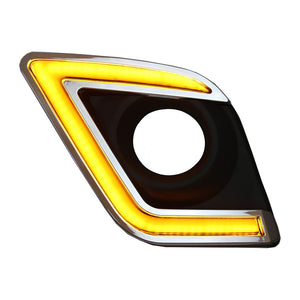 Fog Light Surrounds with LED DRL's for Toyota Hilux - 2015+ Models