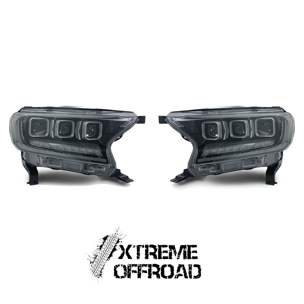 Xtreme Off-Road Bugatti Style Tri LED lights For Ford Ranger 2016 - 2019 PX2