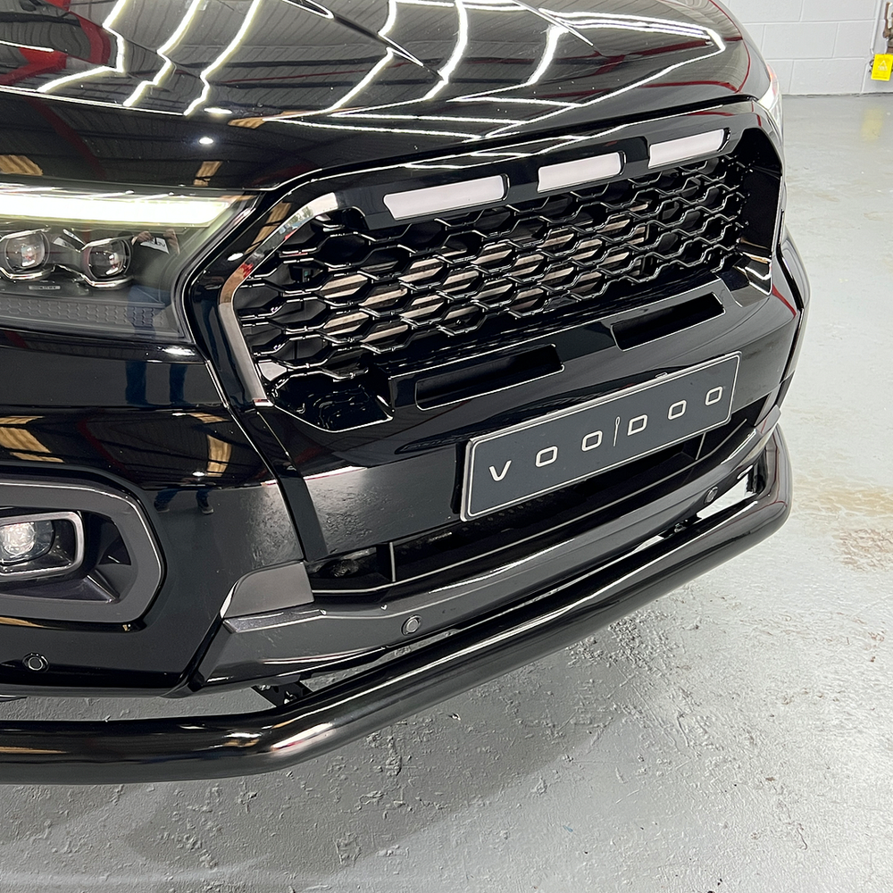 Shadow Black  XO Stealth Grille With LEDs For Ford Ranger T6 PX3 2019-2022