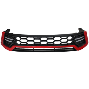 Matte Black/Red Trim Grille with DRL's for Toyota Hilux 2015+
