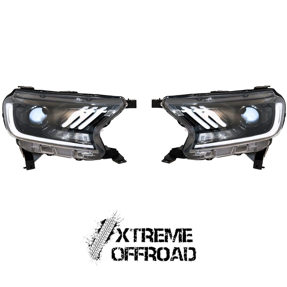 XO Dual LED Mustang Style Headlight Upgrade For Ford Ranger T6 2019 - 2022
